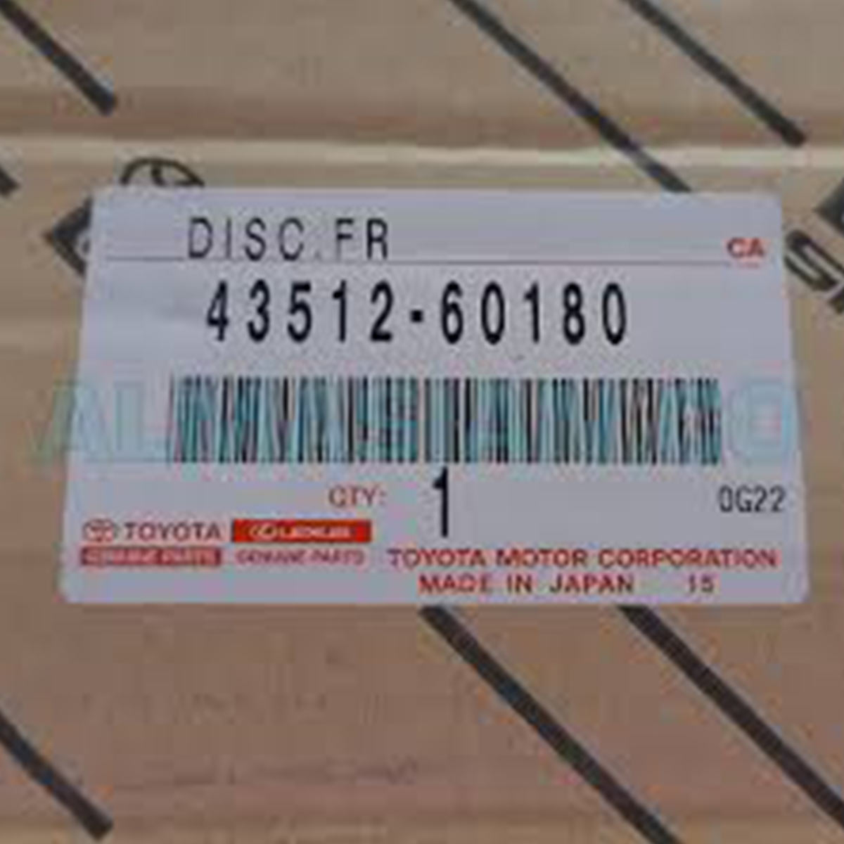 دیسک چرخ جلو اصلی مدل 60180-43512 تویوتا لندکروزر (2008 تا 2013)